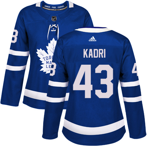 Adidas Maple Leafs #43 Nazem Kadri Blue Home Authentic Women's Stitched NHL Jersey